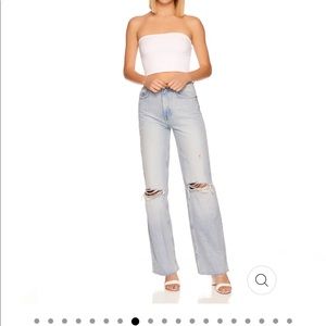 Zara High Waist Ripped Jeans, US 8